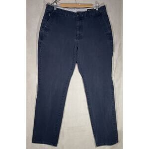 Bonobos Pants Mens 36x32 (35x30) Blue Slate Chino Casual Straight Leg Stretch